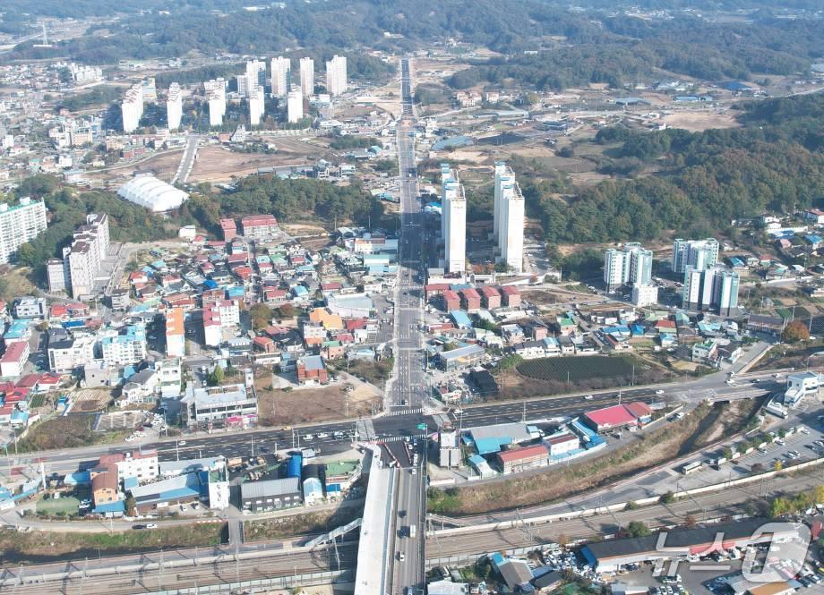 본문 이미지 - 옥천군 옥천읍 마암~상야리 일대 도시계획도로 &#40;옥천군 제공. 재판매 및 DB금지&#41; /뉴스1