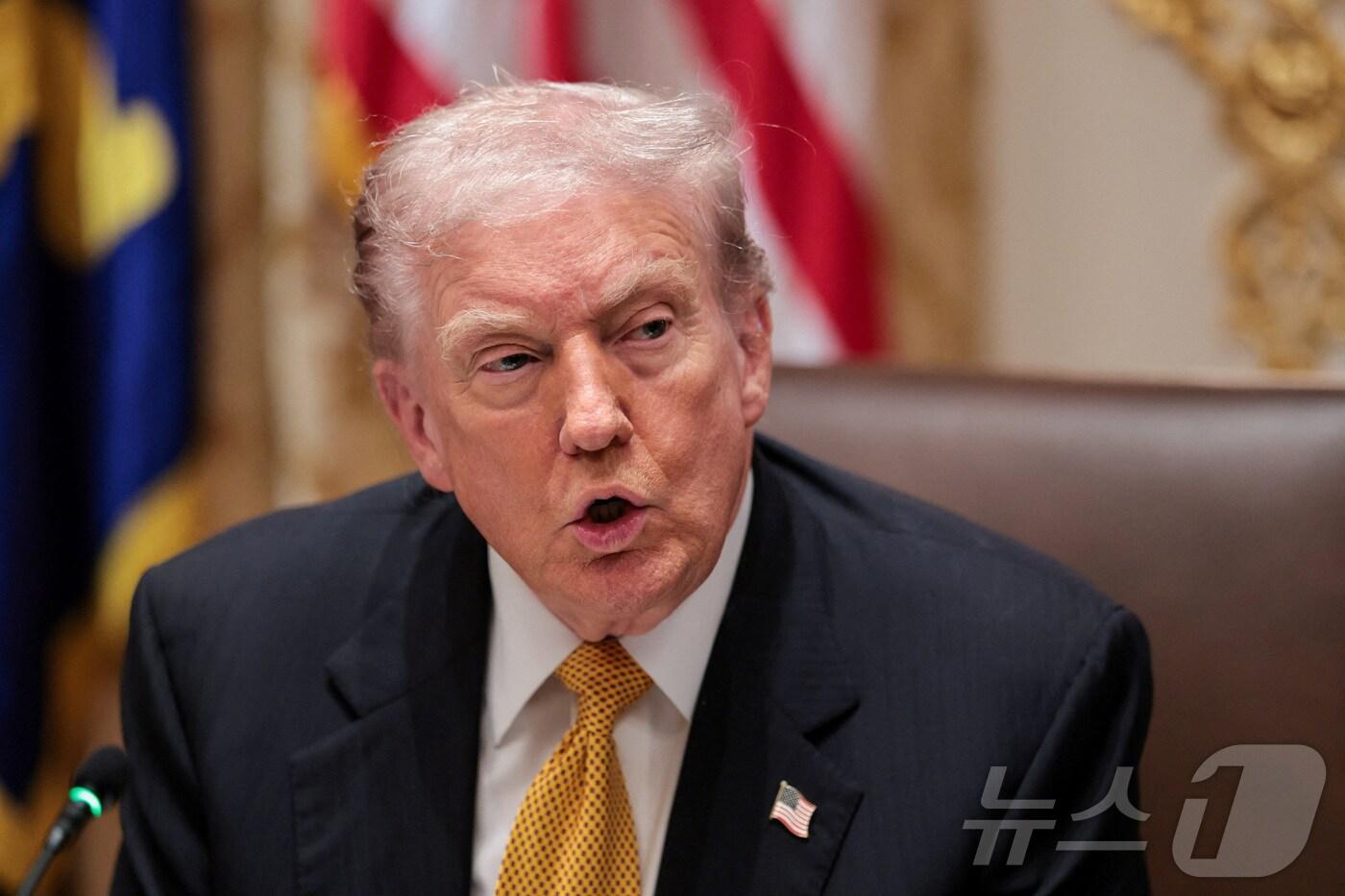 도널드 트럼프 미국 대통령이 7일&#40;현지시간&#41; 워싱턴DC 백악관에서 열린 빅토르 오르반 헝가리 총리와의 오찬을 겸한 정상회담에서 발언하고 있다. 2025.11.07. ⓒ 로이터=뉴스1 ⓒ News1 류정민 특파원