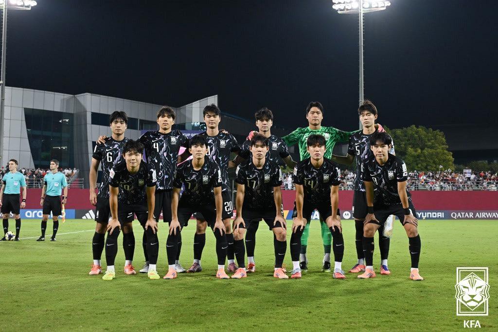 본문 이미지 - U17 월드컵에서 1승 1무를 기록한 U17 대표팀. &#40;대한축구협회 제공&#41;