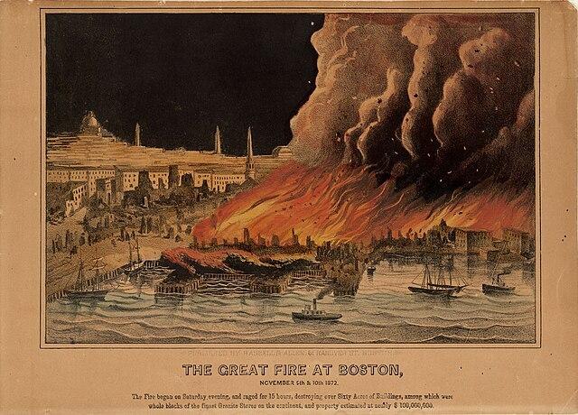 본문 이미지 - 보스턴 대화재 &#40;출처: Unknown author, 1872, Public domain, via Wikimedia Commons&#41;
