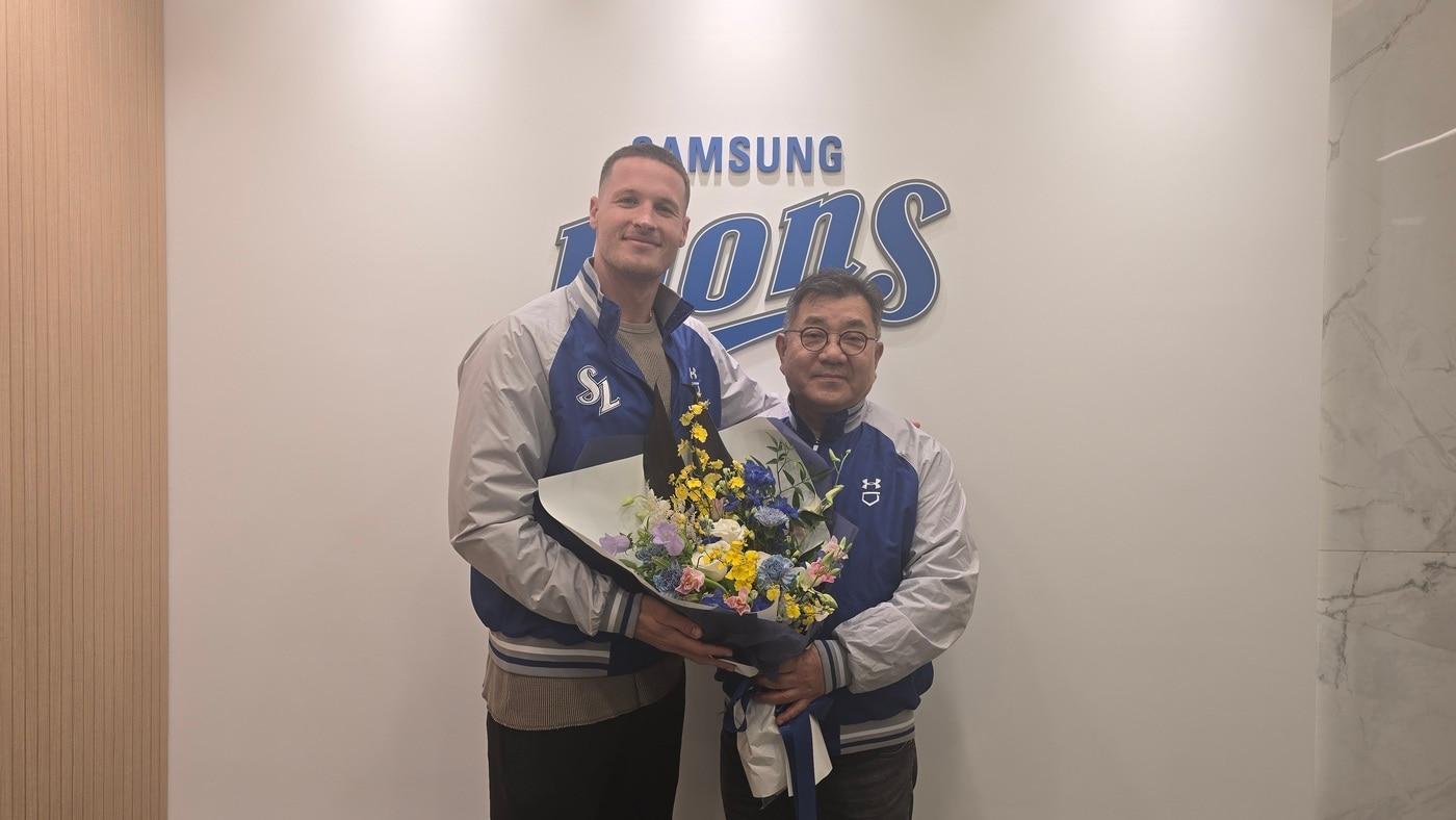 삼성 라이온즈가 새 외국인 투수 맷 매닝을 영입했다.&#40;삼성 라이온즈 제공&#41;