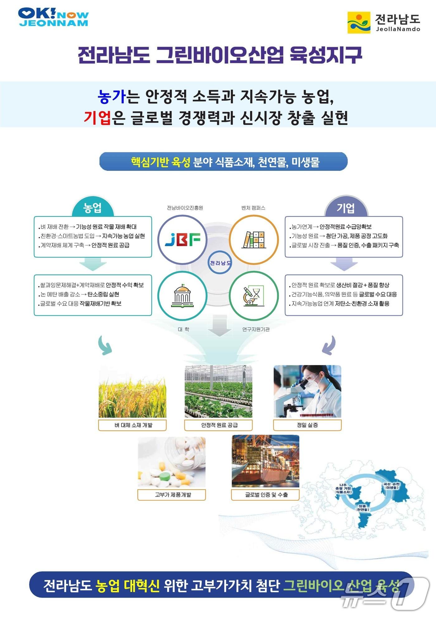 본문 이미지 - 그린바이오산업 육성 모형.&#40;전남도 제공. 재판매 및 DB금지&#41; 2025.12.1/뉴스1