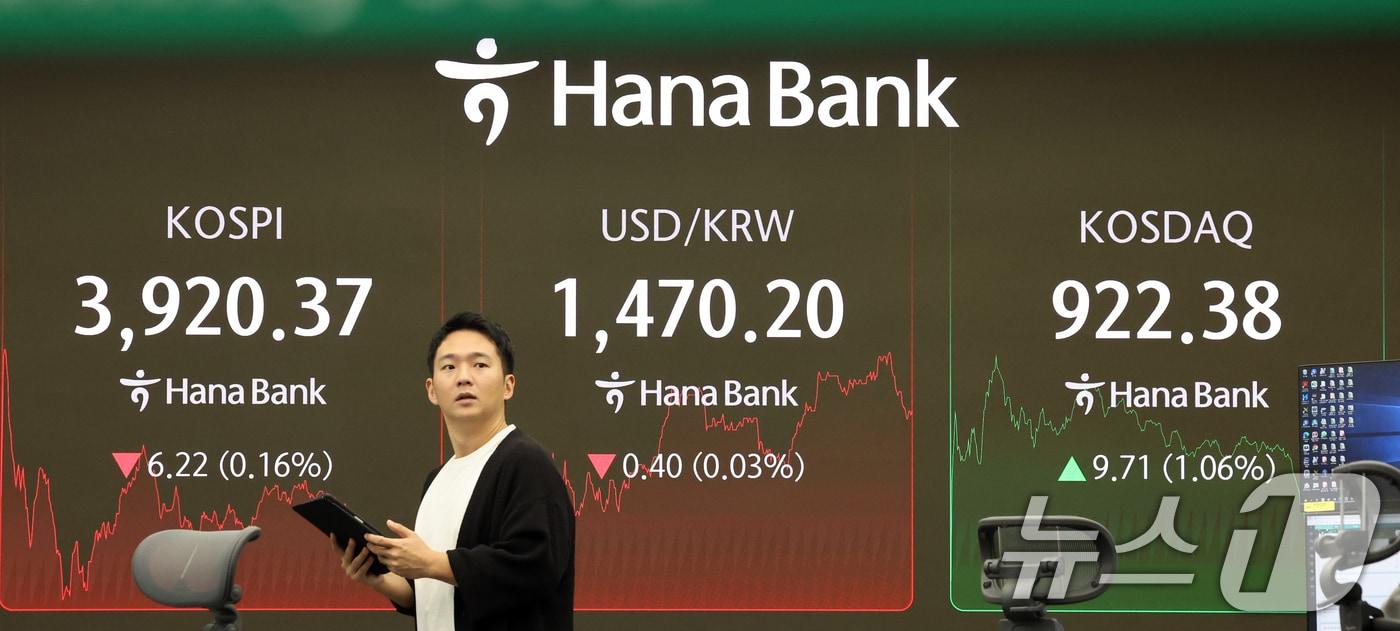 1일 오후 서울 중구 하나은행 딜링룸에 코스피 종가가 표출되고 있다. 2025.12.1/뉴스1 ⓒ News1 황기선 기자