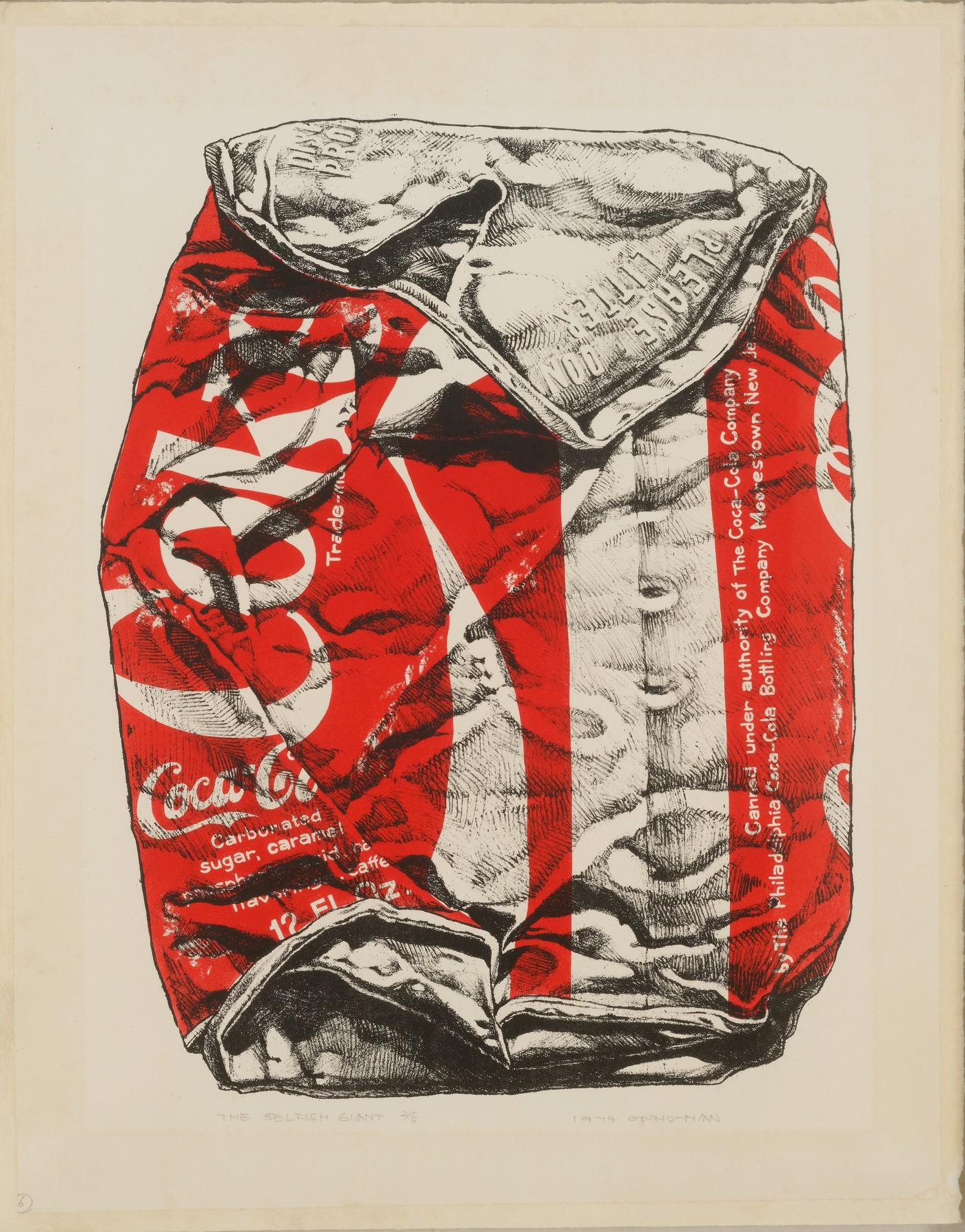 본문 이미지 - 한운성, &lt;욕심 많은 거인&gt;, 1974, 종이에 석판화, 75&times;56cm, 작가 기증 &#40;서울시립미술관 제공&#41;
