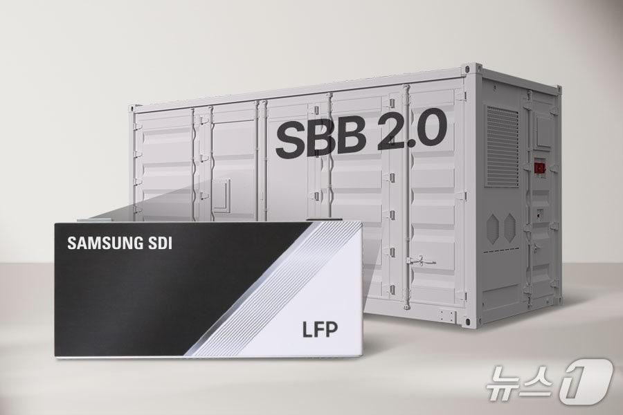 본문 이미지 -  LFP 배터리가 탑재된 ESS 제품 &#39;SBB&#40;Samsung Battery Box&#41; 2.0.&#40;삼성SDI 제공&#41;