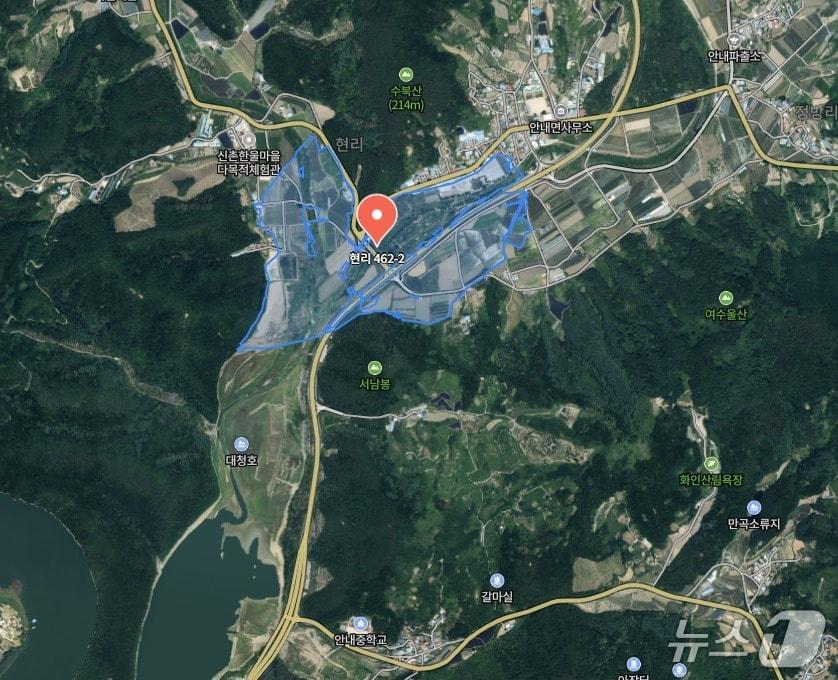 본문 이미지 - 옥천군 안내면 현리 일대 &#40;옥천군 제공. 재판매 및 DB금지&#41; /뉴스1 