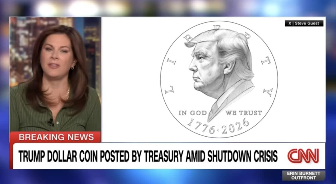 도널드 트럼프 미국 대통령 기념 주화 초안. &#40;CNN 보도&#41;