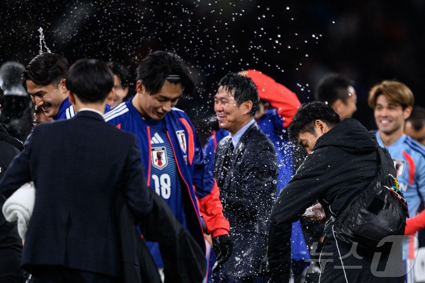 내년 3월 유럽으로 원정을 떠나 잉글랜드와 평가전을 치르는 일본 축구대표팀. ⓒ AFP=뉴스1