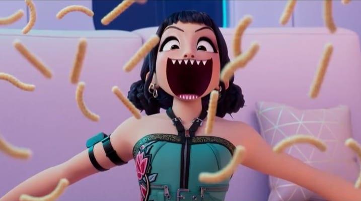 본문 이미지 - 농심 &#39;새우깡&#39;이 등장하는 케이팝 데몬 헌터스의 한 장면&#40;농심 SNS 갈무리&#41;