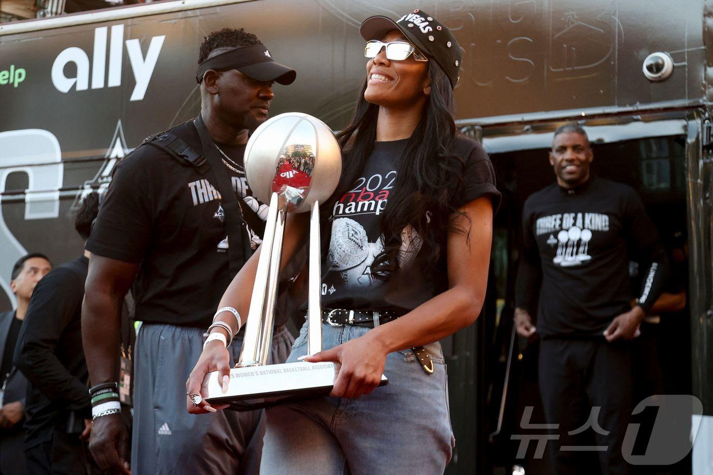 WNBA 라스베이거스 에이시스 에이자 윌슨이 AP통신 올해의 여자선수로 선정됐다. ⓒ AFP=뉴스1