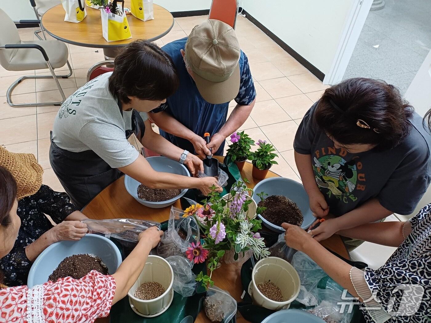 본문 이미지 - 제주대에서 추진 중인 재활치유농업 프로그램. (농진원 제공)