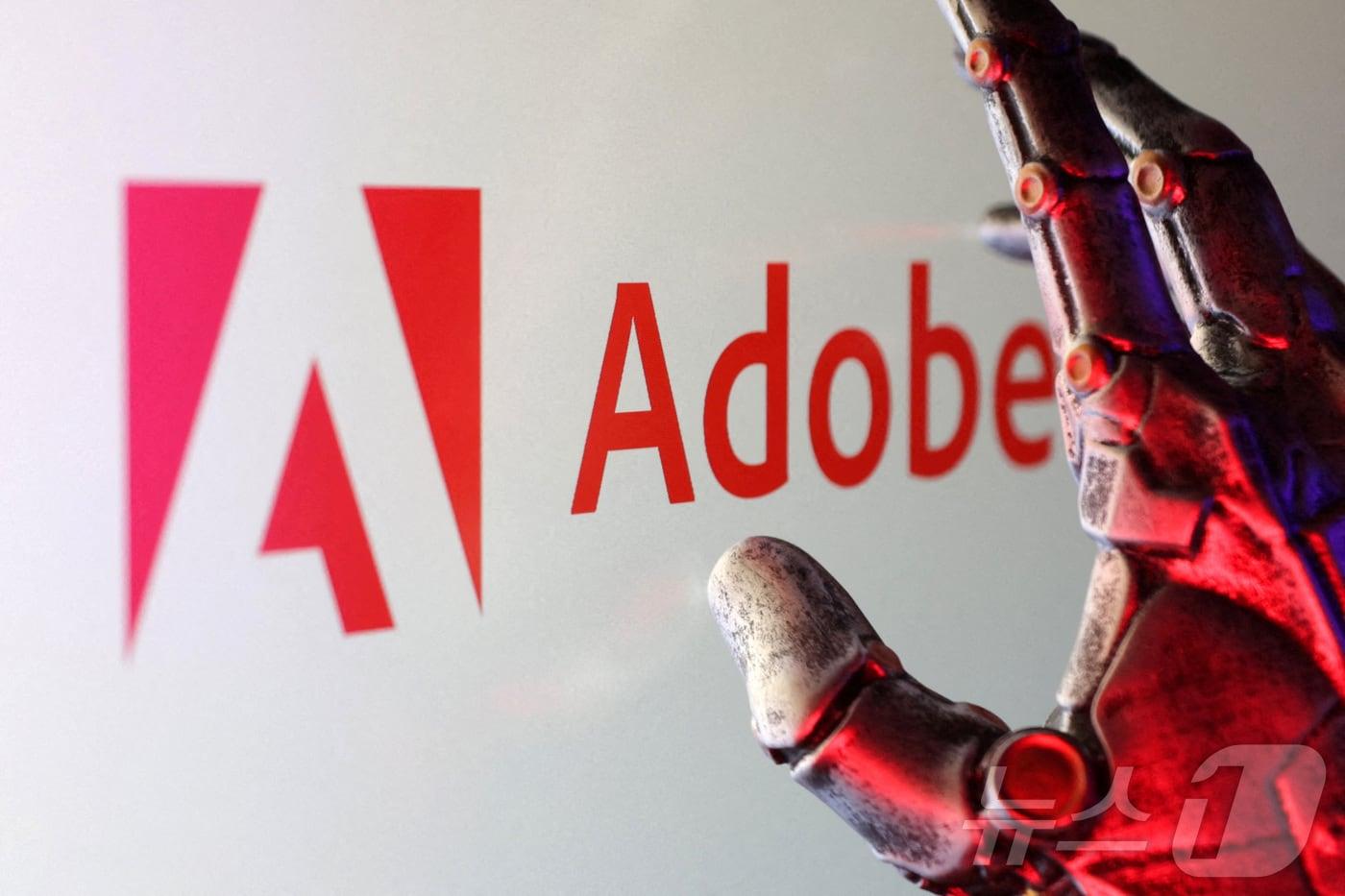 아도비 로고 FILE PHOTO: Illustration shows Adobe logo ⓒ 로이터=뉴스1