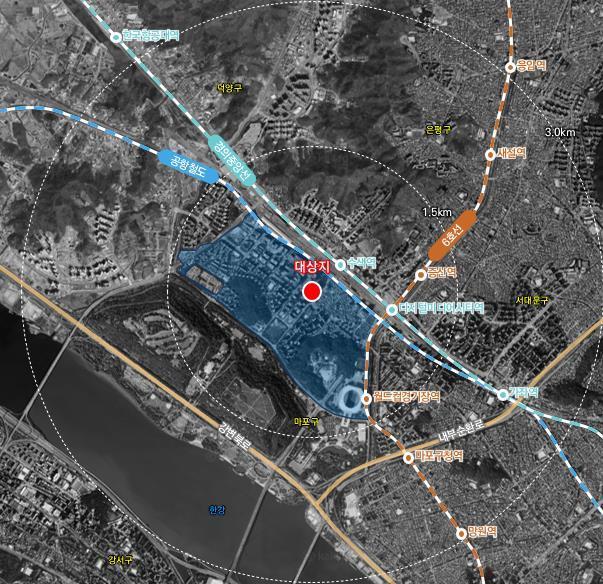 본문 이미지 -  상암 DMC 내 교육·첨단 용지 위치도&#40;서울시 제공&#41; 뉴스1 ⓒ News1 