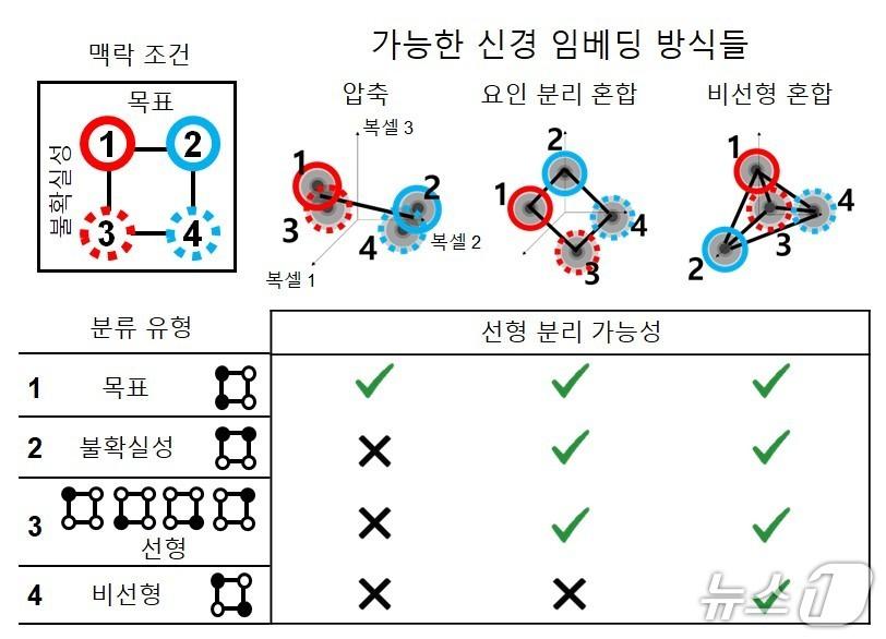 본문 이미지 - 전두엽의 목표와 환경의 불확실성 정보 표상의 위상구조&#40;KAIST 제공&#41; /뉴스1