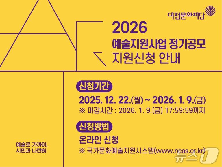 본문 이미지 - 예술지원사업 정기공모 홍보물./뉴스1