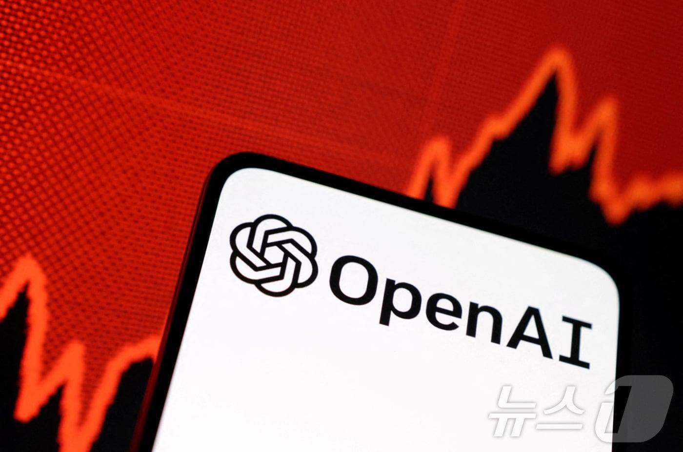 FILE PHOTO: Illustration shows OpenAI logo and rising stock graph ⓒ 로이터=뉴스1