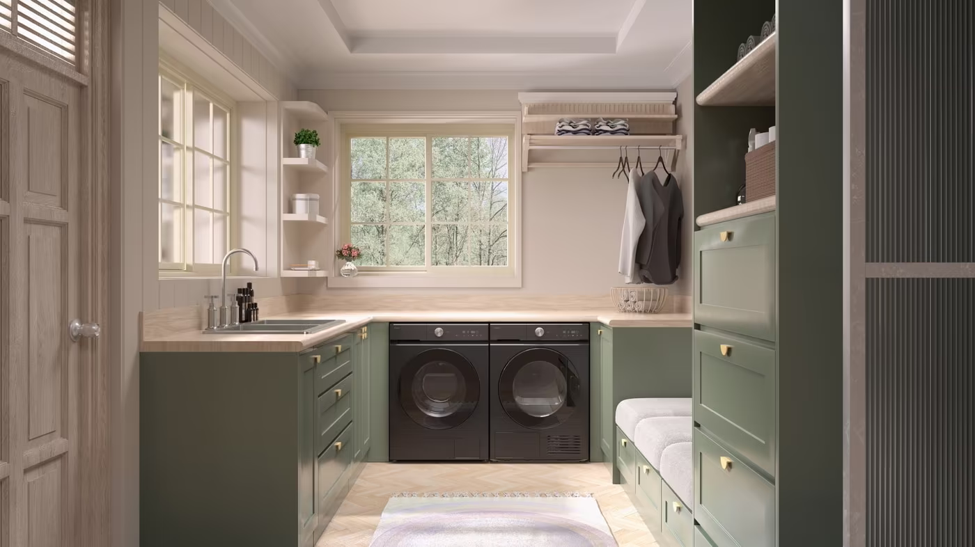 삼성전자 고효율 세탁기와 건조기 라이프스타일 이미지(삼성전자 제공). ⓒ 뉴스1