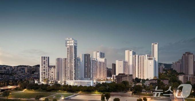 본문 이미지 -  분당 티에르원 조감도 (포스코이앤씨 제공)