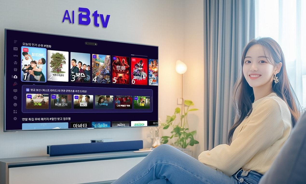 본문 이미지 - SK브로드밴드는 자사 IPTV 서비스 'B tv'의 미디어 에이전트 '에이닷' 누적 이용 건수가 1억건을 넘어섰다고 16일 밝혔다. (SKB 제공)