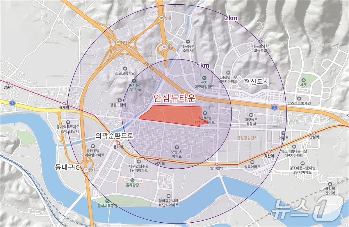 본문 이미지 - 대구 안심뉴타운 신세계 프리미엄 아울렛 건립 예정지.(대구시 제공)