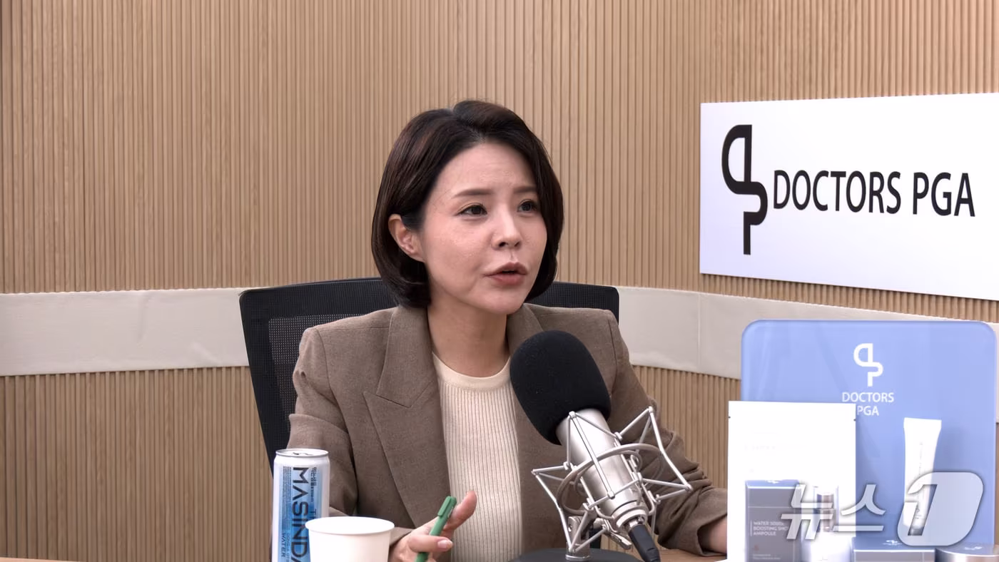 함인경 국민의힘 서울 양천갑 당협위원장이 16일 뉴스1TV '팩트앤뷰'에 출연해 질문에 답하고 있다.(뉴스1TV '팩트앤뷰' 캡처)