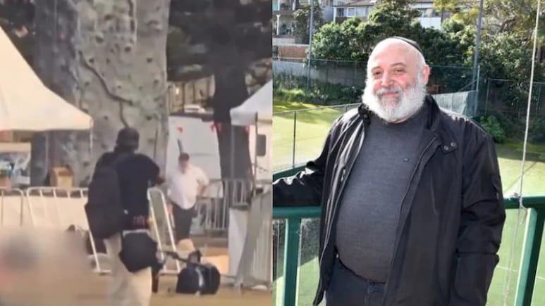 본문 이미지 - 검은 옷을 입은 총격범(왼쪽)과  마지막까지 대치하고 있는 루벤 모리슨의 모습. (출처=소셜미디어 엑스(X))