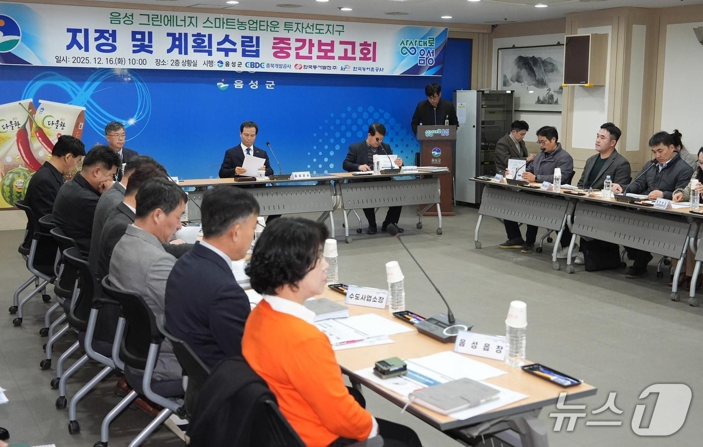  음성 그린에너지 스마트농업타운 투자선도지구 지정 중간보고회.(음성군 제공. 재판매 및 DB금지)/뉴스1