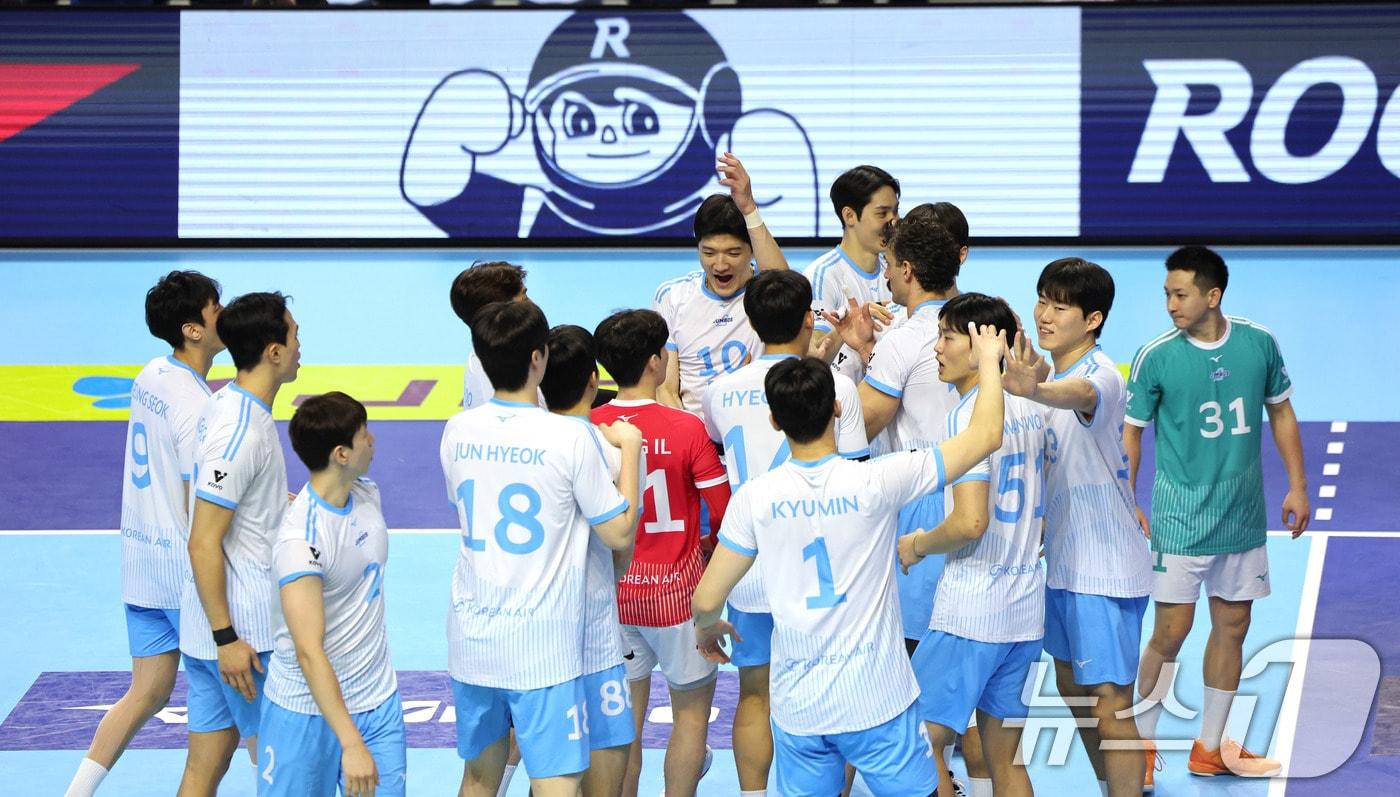 V리그 남자부 선두를 질주하는 대한항공. /뉴스1 DB ⓒ News1 박지혜 기자