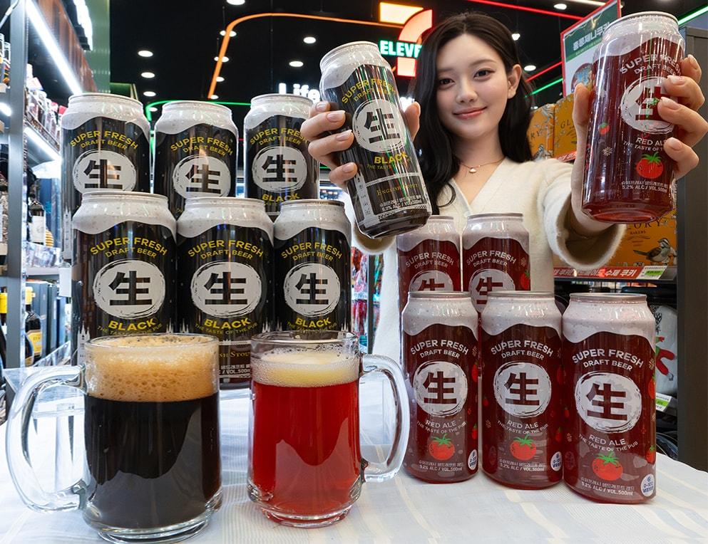 본문 이미지 - 생드래프트블랙 및 생드래프트레드(세븐일레븐 제공)