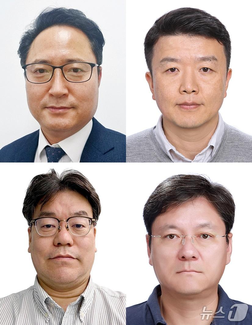 본문 이미지 - (왼쪽 상단부터 시계 방향으로)정주영 AF운영본부장, 이혁 경영기획부문장, 오현석 솔루션개발본부장, 배상균 그룹AX운영센터장.(대동애그테크 제공)