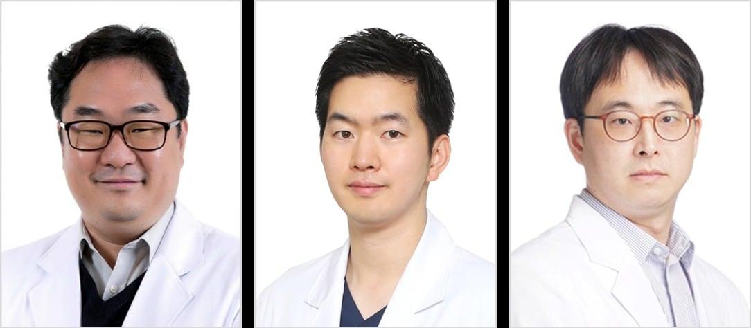 본문 이미지 - 이대인(왼쪽부터)·강동오 고대구로병원 심혈관센터 교수와 김선원 고대안산병원 심혈관센터 교수.(고대구로병원 제공)