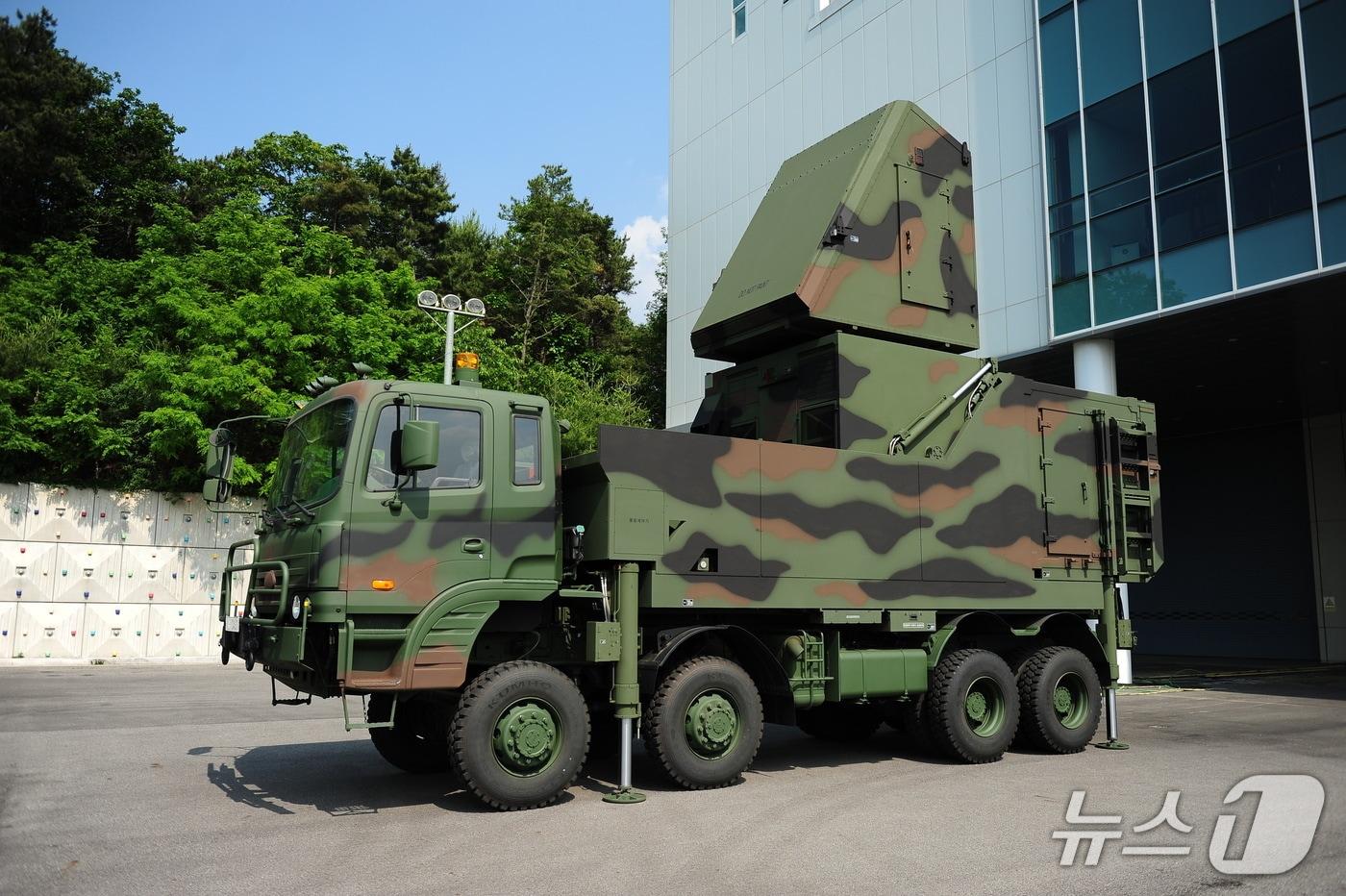 한화시스템의 천궁-II 다기능레이다(MFR) 시험현장(한화시스템 제공)