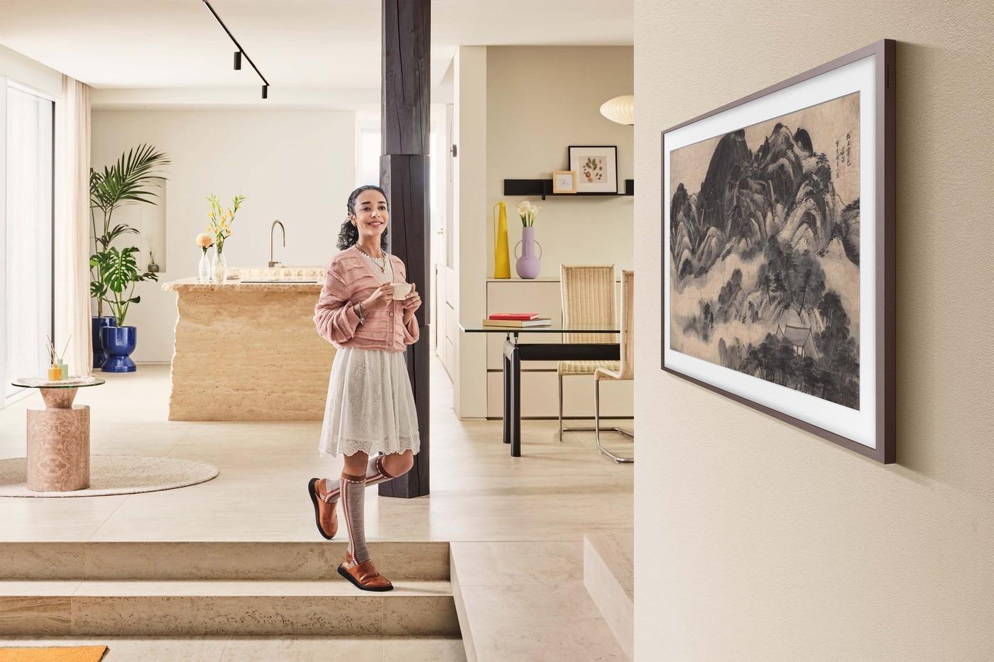 삼성전자 삼성 아트 스토어를 통해 이건희 컬렉션의 인왕제색도를 감상할 수 있다(삼성전자 제공). ⓒ 뉴스1