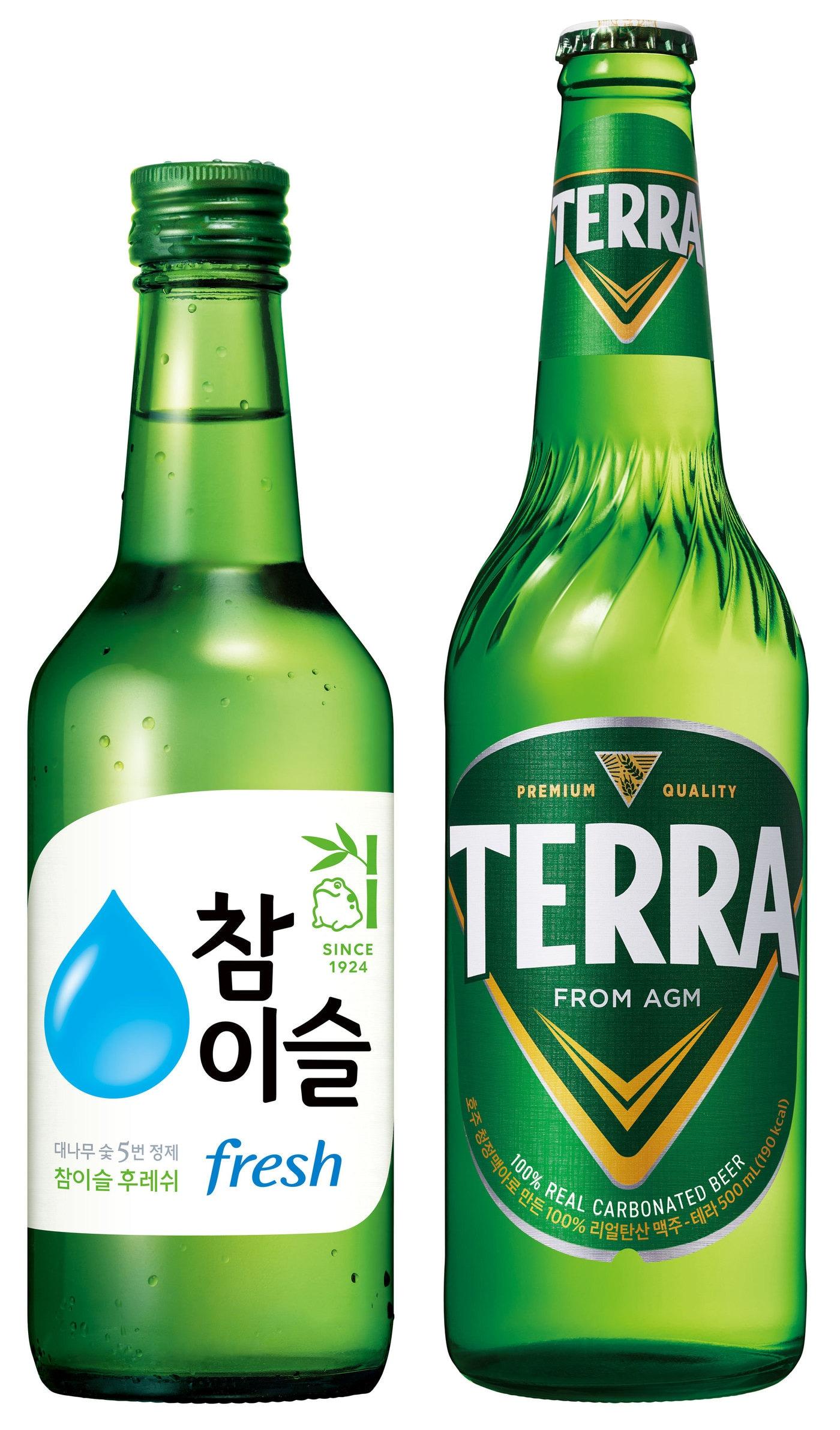 본문 이미지 - 참이슬-테라.(하이트진로 제공)