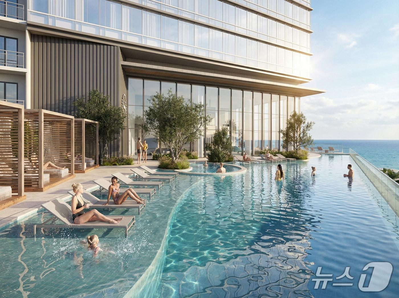 본문 이미지 - 쉐라톤 제주 호텔 인피니티 풀 이미지.(쉐라톤 제주 호텔 제공, 재판매 및 DB 금지)