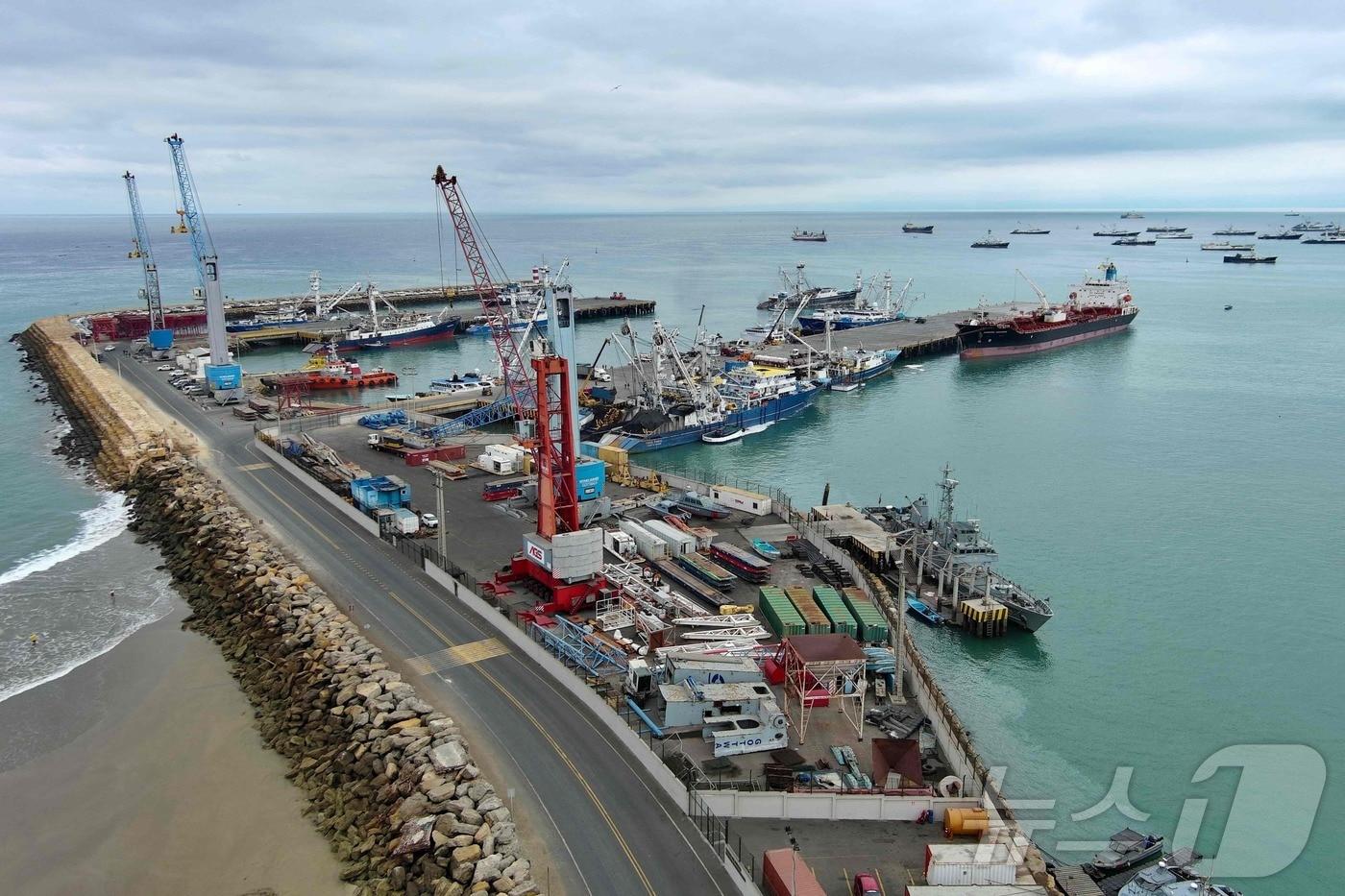 11월 8일(현지시간) 에콰도르 만타항의 모습. 2025.11.08. ⓒ AFP=뉴스1 ⓒ News1 윤다정 기자