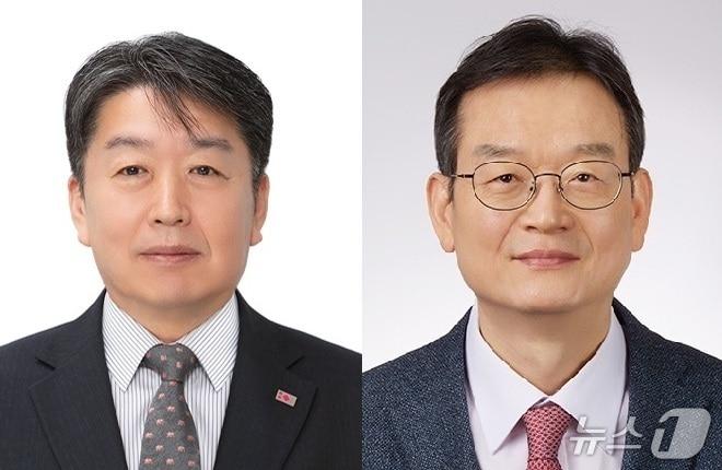 본문 이미지 - 김형표 흥국생명 대표이사 내정자(왼쪽), 김대현 흥국화재 대표이사 내정자(태광그룹 제공)