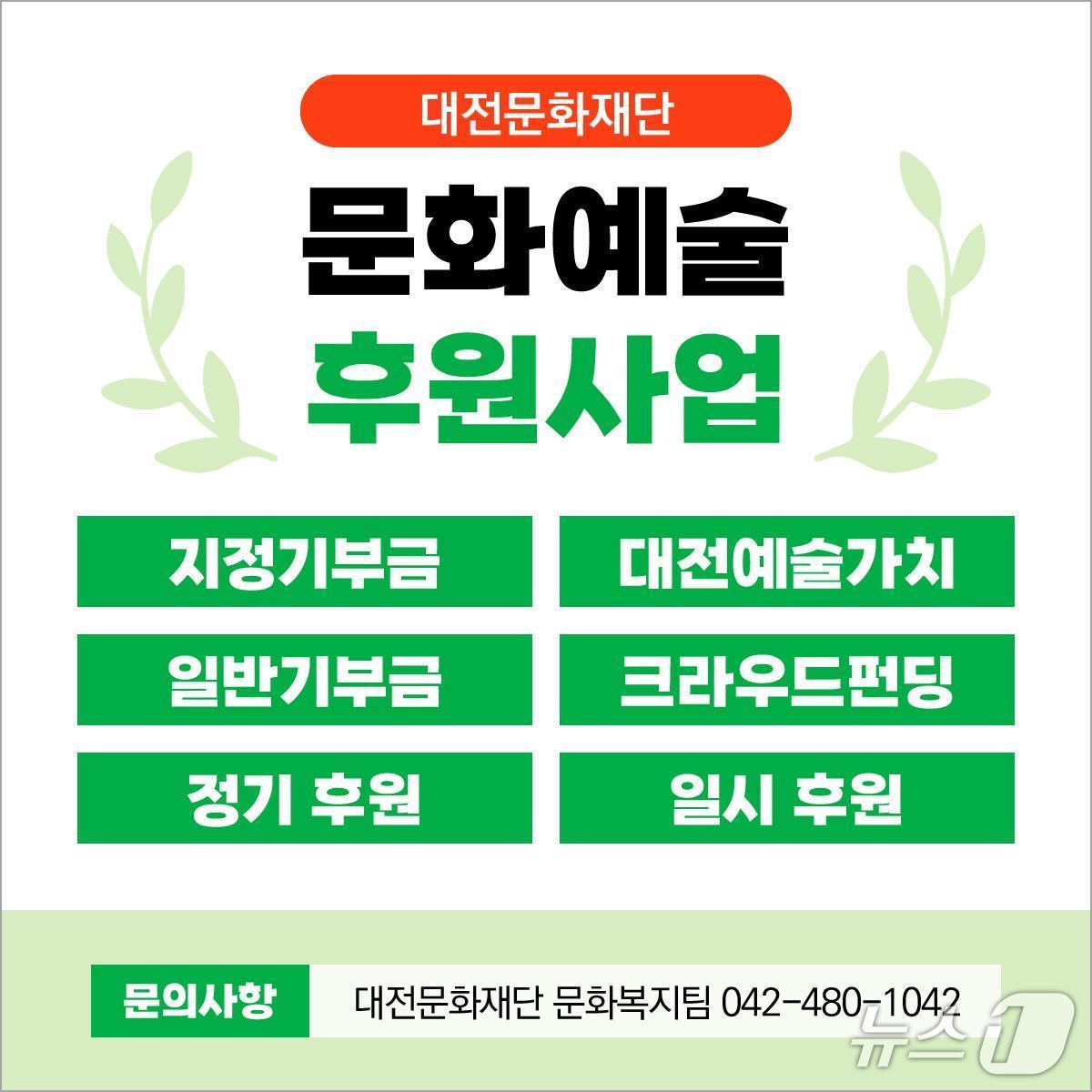 본문 이미지 - 문화예술후원사업 홍보물.(대전문화재단 제공. 재판매 및 DB금지)/뉴스1