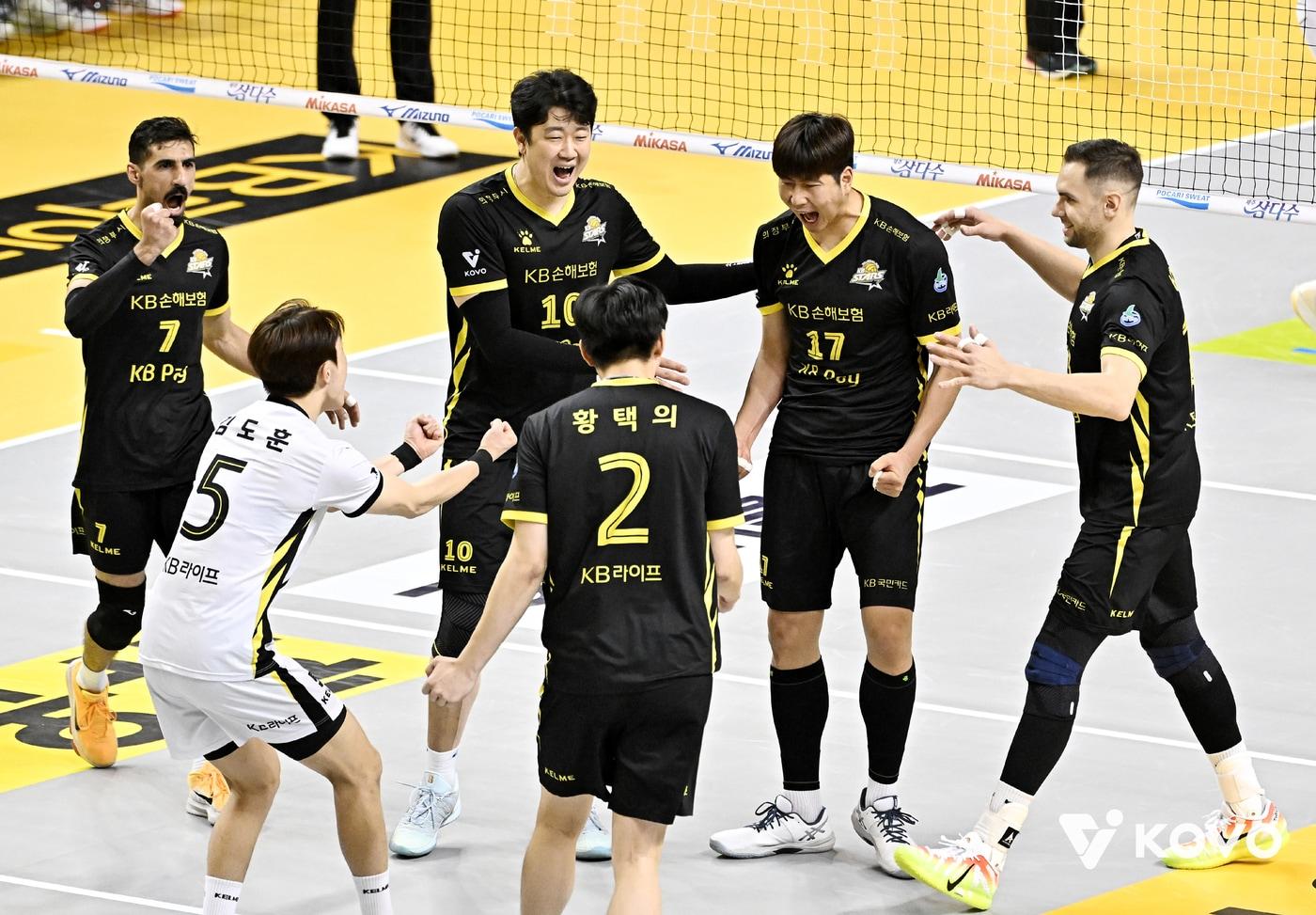 4연패에서 탈출한 KB손해보험. (KOVO 제공)