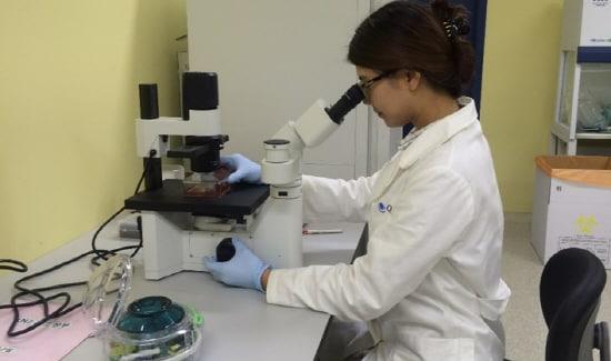 본문 이미지 - 큐리언트 연구원이 신약 후보물질 분석을 하고 있다.(큐리언트 제공)/뉴스1