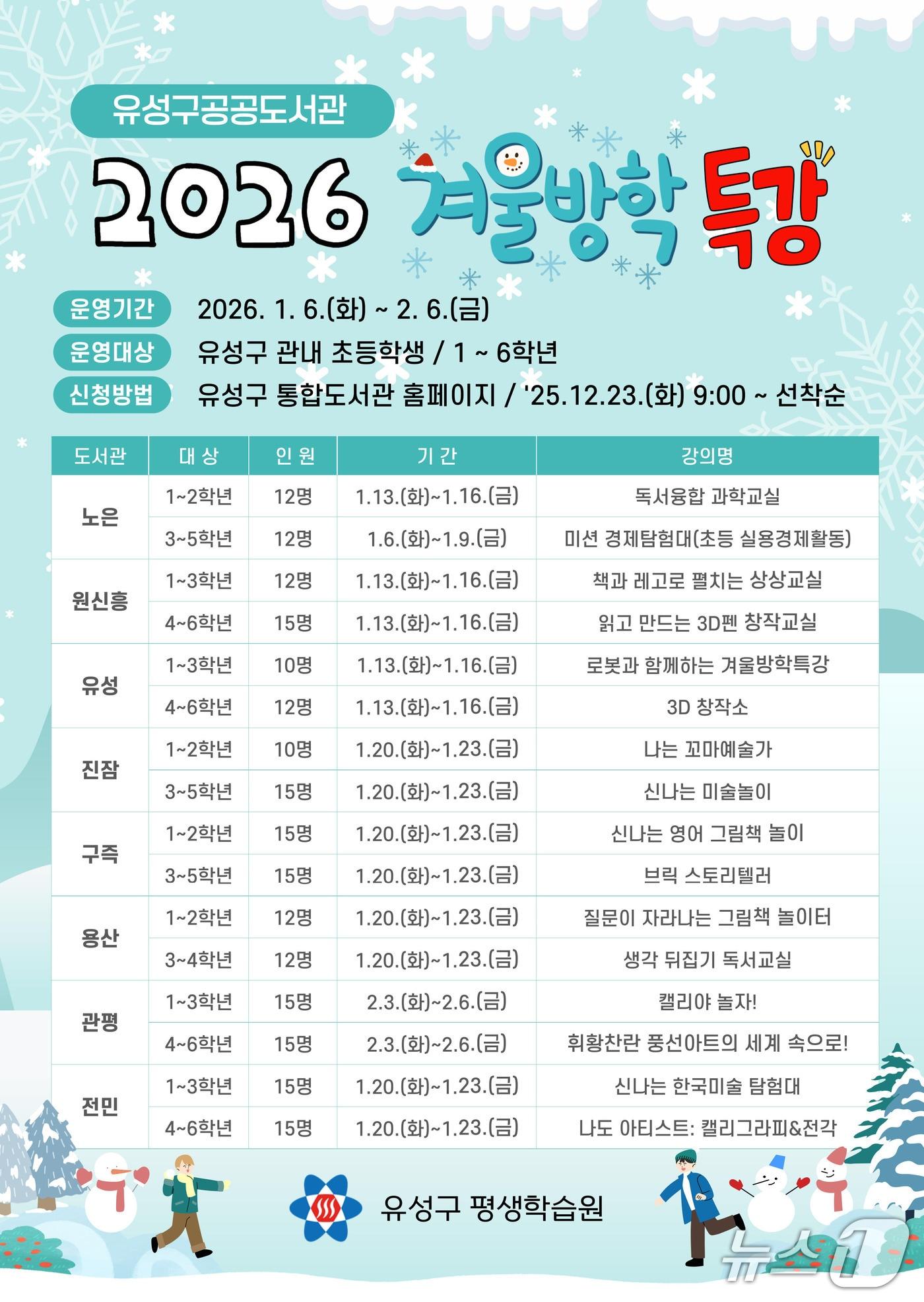 본문 이미지 - 겨울방학 특강 홍보물./뉴스1