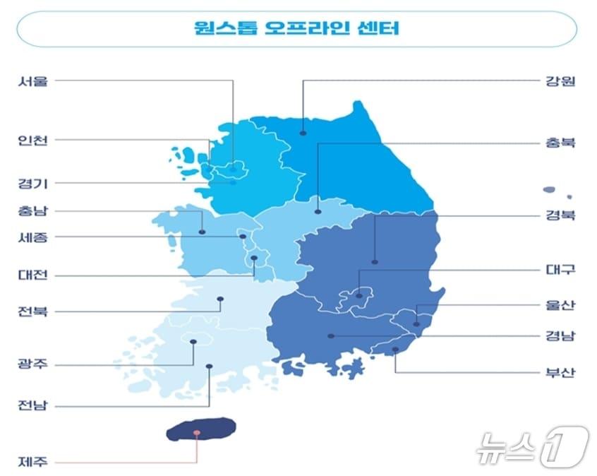 본문 이미지 - 전국 스타트업 원스톱 지원센터 현황.&#40;대구경북중기청 제공, 재판매 및 DB 금지&#41;