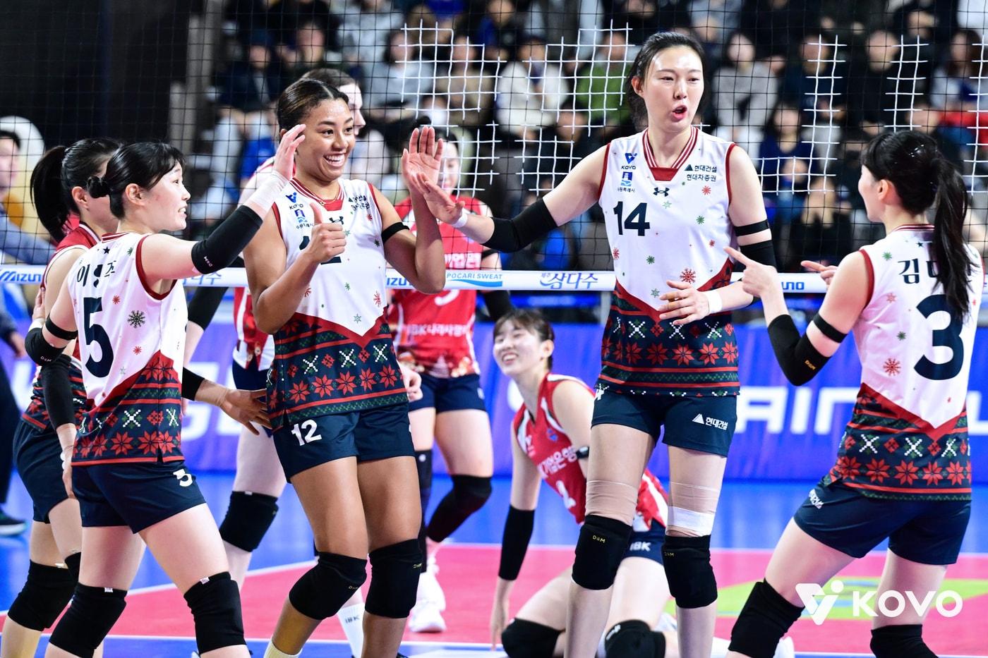 6연승에 성공한 여자 프로배구 현대건설. (KOVO 제공)