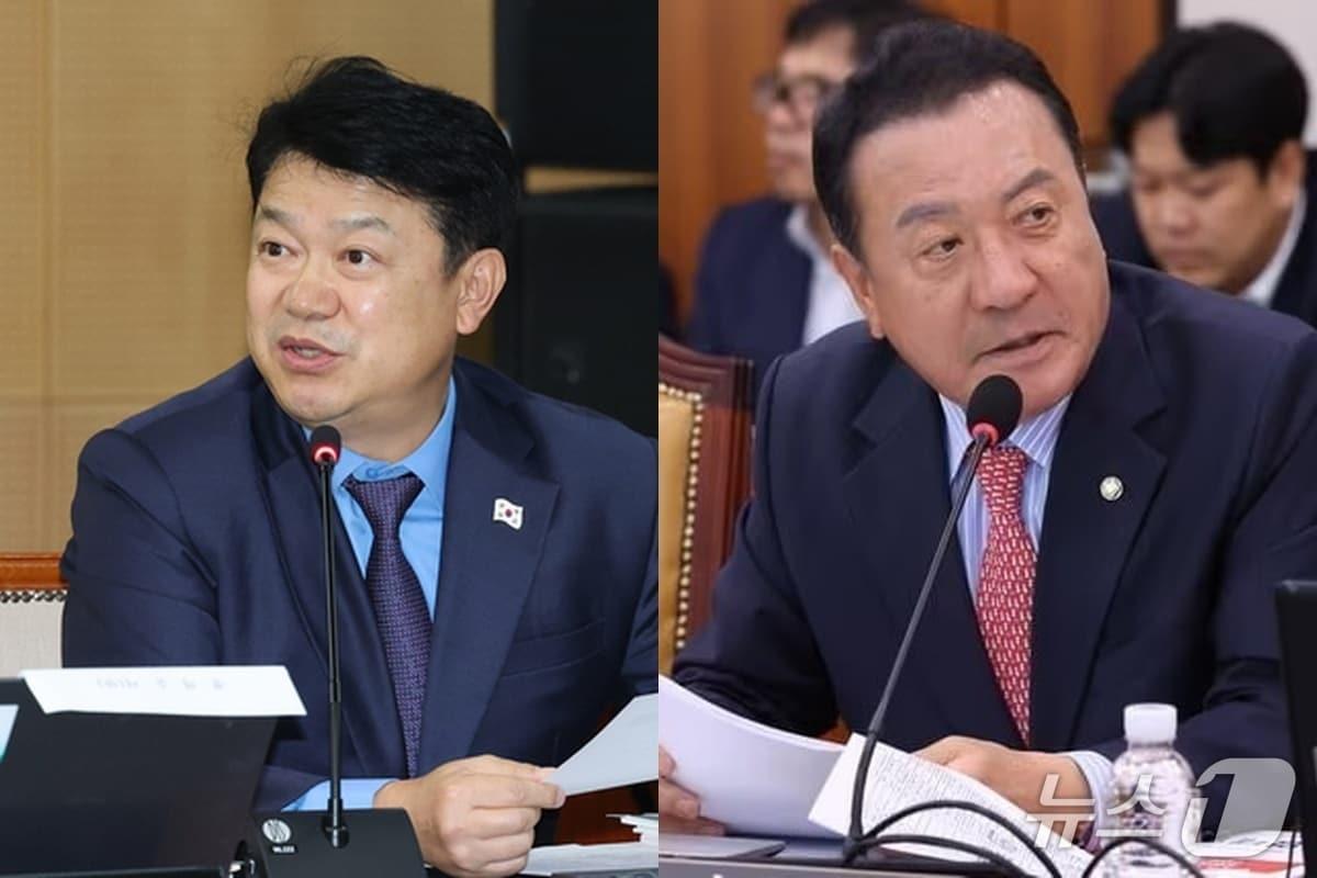 본문 이미지 - 복기왕 더불어민주당 의원(왼)과 엄태영 국민의힘 의원(오)