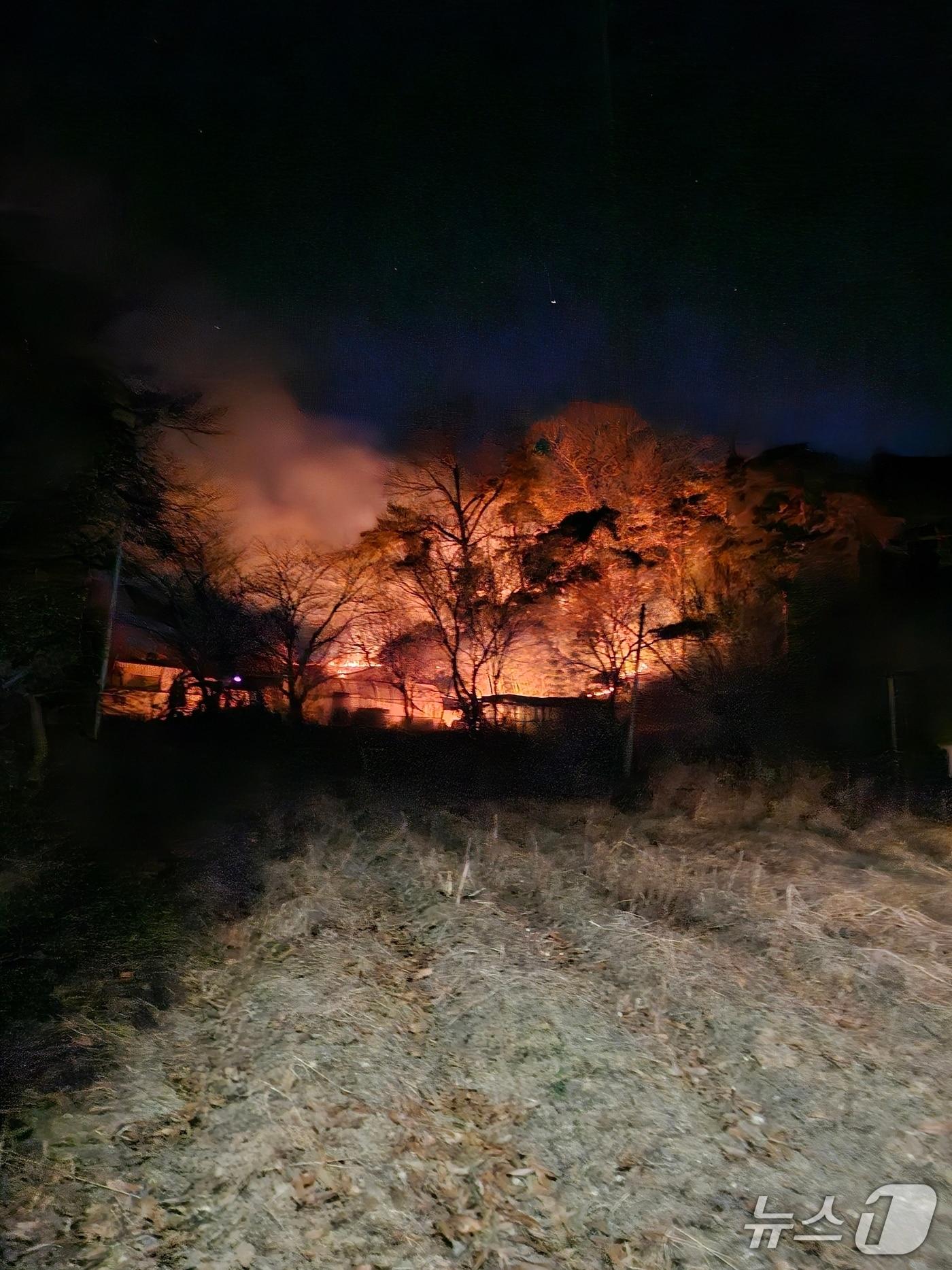 본문 이미지 -  당진시 순성면 백석리 산불 현장. (산림청 제공, 재판매 및 DB금지) / 뉴스1