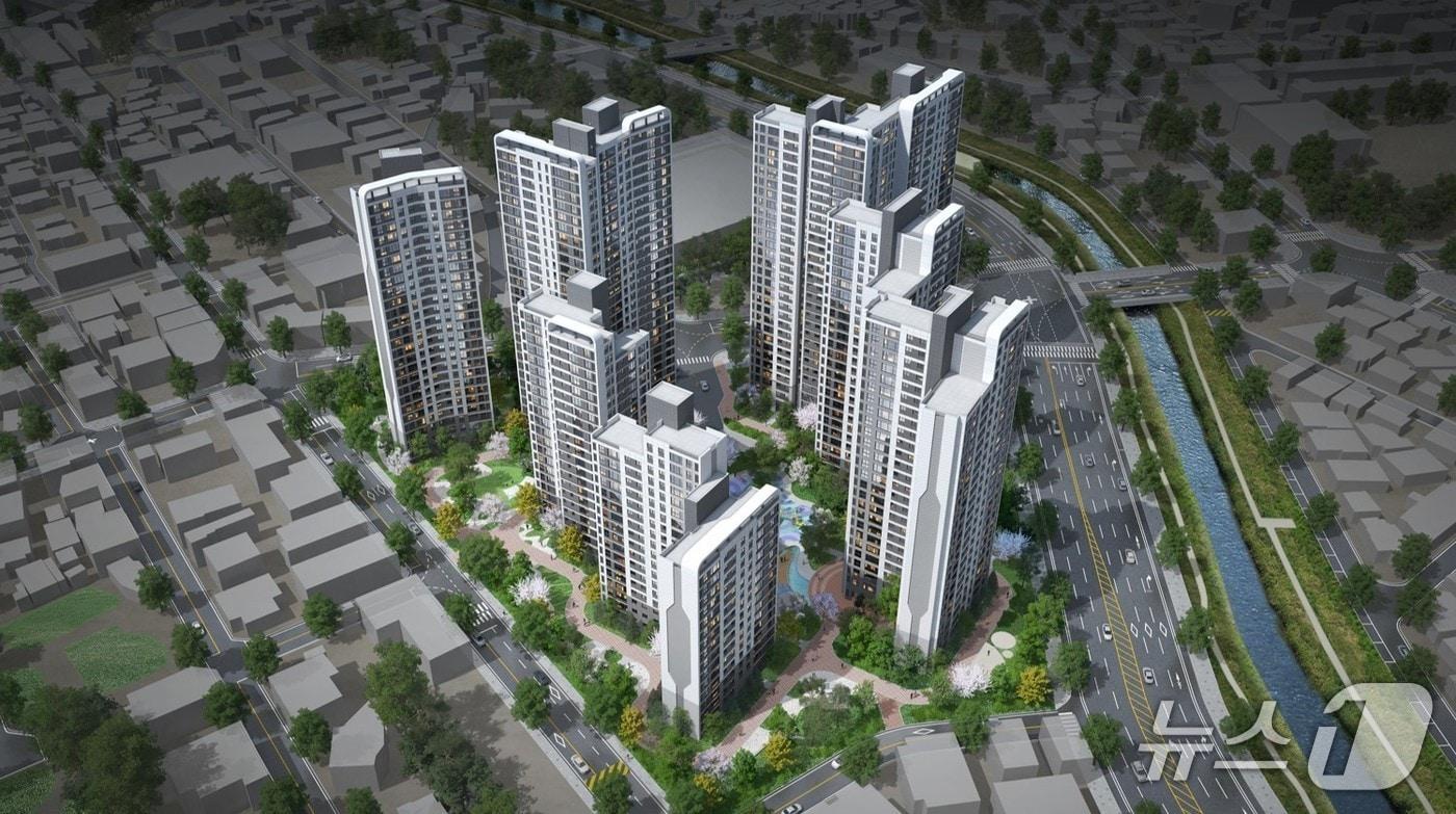 제천시 하소주공 1단지 주택재건축 정비사업 관련 조감도.(제천시 제공, 재판매 및 DB금지)/뉴스1 