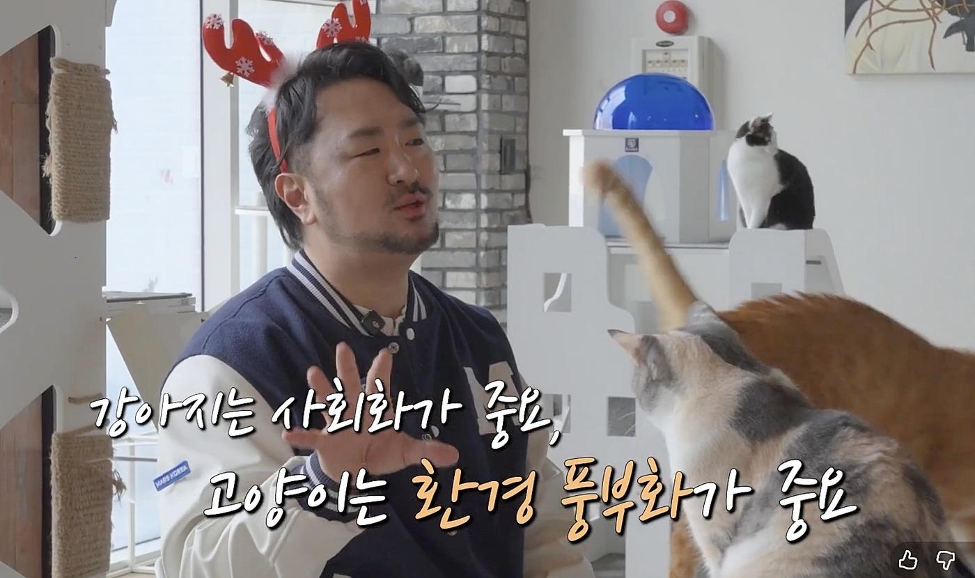 '수의사가 된 카더가든'이라는 별명으로 불리는 심용희 한국마즈 수의사가 최근 유튜브 채널 '반려의 완성'에 출연해 고양이의 노화 신호와 건강 관리법에 대해 전했다(유튜브 채널 갈무리). ⓒ 뉴스1