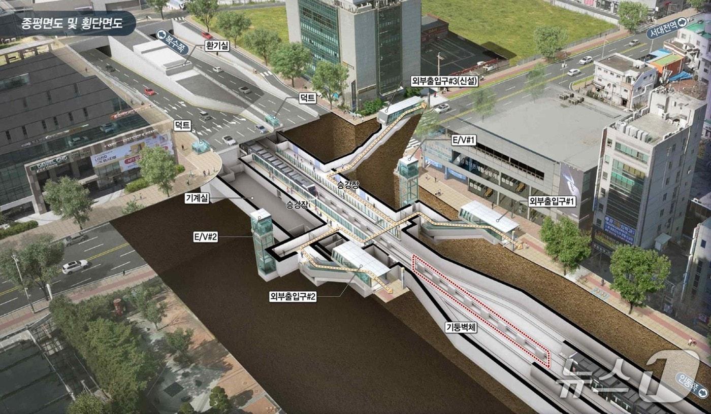 서대전역 정거장 조감도 (대전시 제공) / 뉴스1