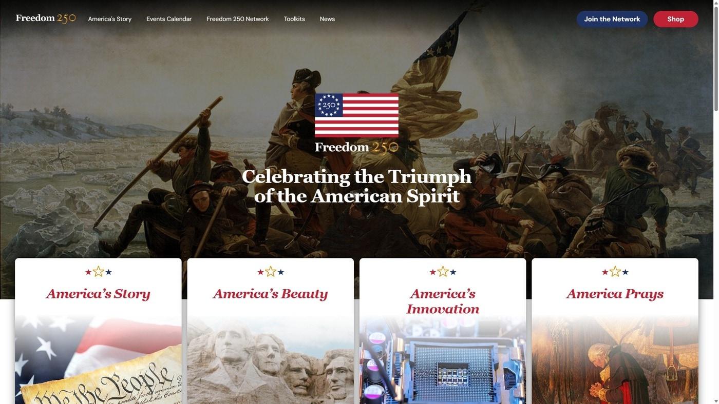 <사진='프리덤 250' 홈페이지 갈무리>