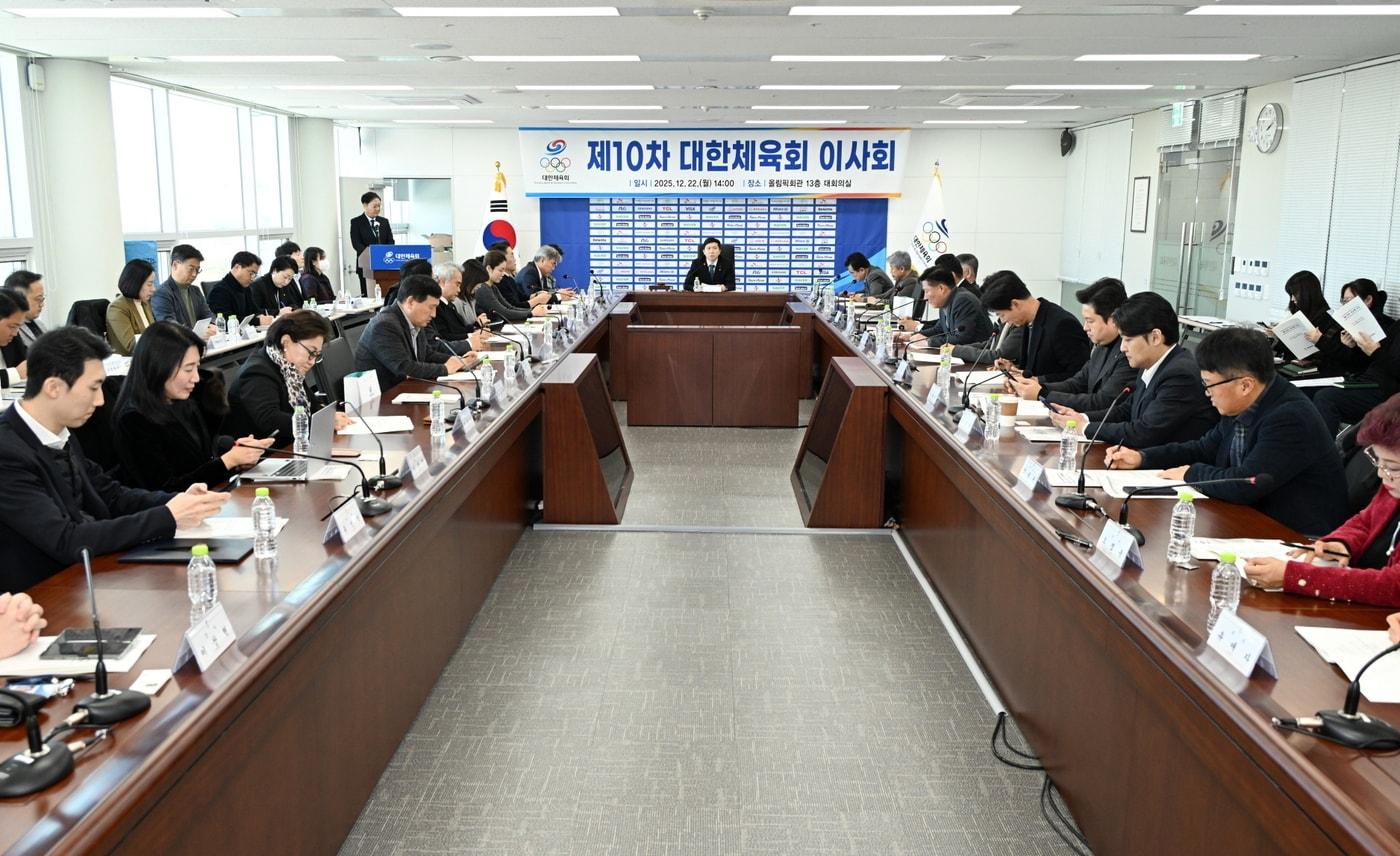 22일 열린 대한체육회 제10차 이사회 모습. (대한체육회 제공)